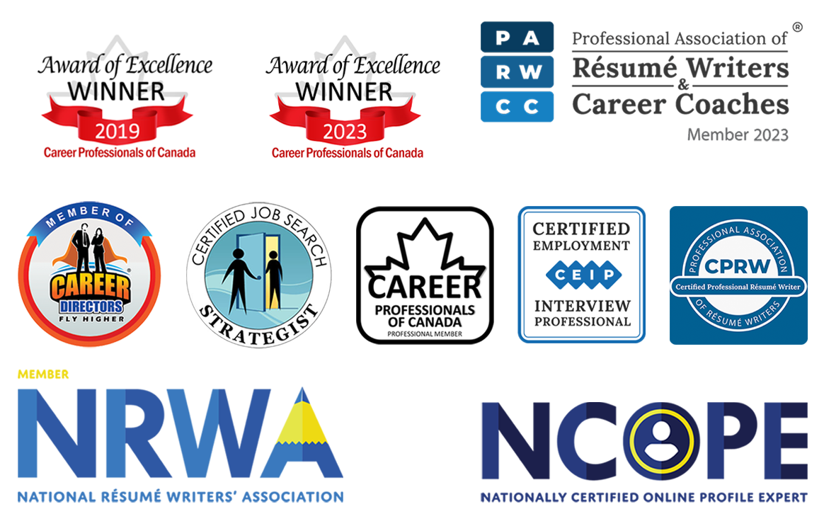 Marian Bernard - Resume Experts - certifications and awards